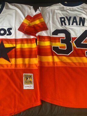 HOUSTON ASTROS NOLAN RYAN Men's JERSEY M,L,XL,2XL NWT by Miichell and Ness